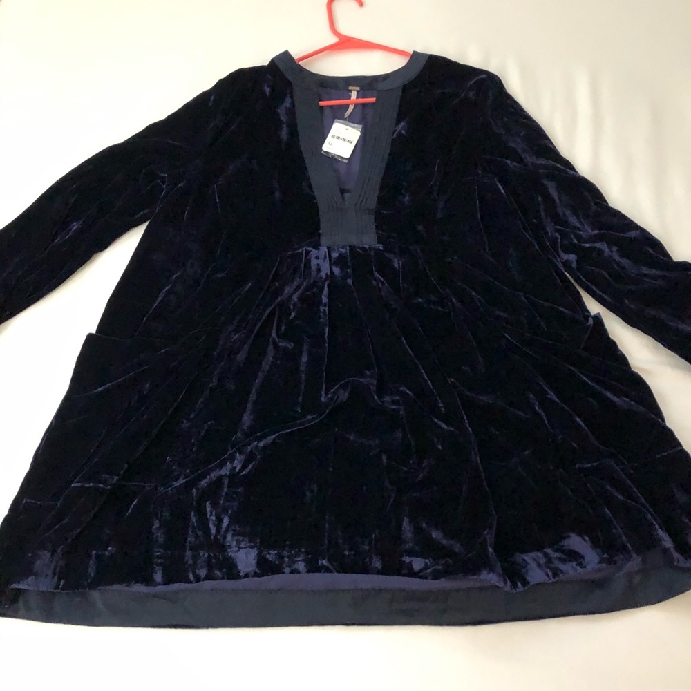 Free people blue velvet dress